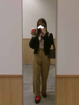 「アイテム（チノパンツ）」を使った、なちゃんさん（レディース・149cm）の秋コーディネート