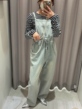 「coca（coca）（コカ）のアイテム（サロペット/オーバーオール）」を使った、ゆきさん（レディース・149cm）の春コーディネート