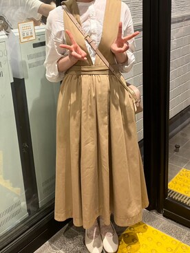 「CIAOPANIC TYPY（チャオパニックティピー）のアイテム（オールインワン・サロペット）」を使った、S a y a k a ❀さん（レディース・160cm）の春コーディネート