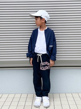 「アイテム（スウェットパンツ、ブラック系）」を使った、Nana…Haku…‪‪さん（キッズ・100cm）の夏コーディネート