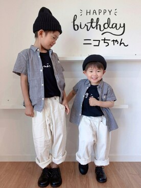 「kids」｜「アイテム（その他）」を使った、Nana…Haku…‪‪さん（キッズ・120cm）の夏コーディネート
