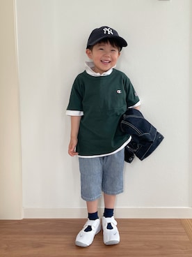 「ZOZOKIDSDAY」｜「アイテム（ジャケット/アウター）」を使った、Nana…Haku…‪‪さん（キッズ・120cm）の春コーディネート