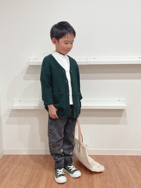 「アイテム（ラッピングキット、ホワイト系）」を使った、Nana…Haku…‪‪さん（キッズ・120cm）の秋コーディネート