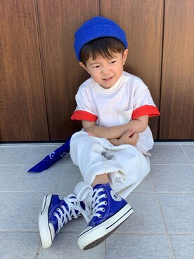 「アイテム（ラッピングキット、ホワイト系）」を使った、Nana…Haku…‪‪さん（キッズ・90cm）の夏コーディネート