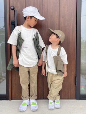 「ごきげんウィーク」｜「アイテム（レッグウェア）」を使った、Nana…Haku…‪‪さん（キッズ・120cm）の春コーディネート