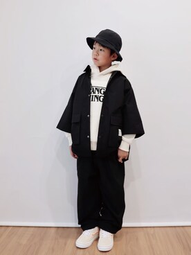「アイテム（パーカー）」を使った、Nana…Haku…‪‪さん（キッズ・100cm）の冬コーディネート