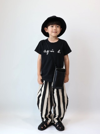 antiqua（アンティカ）の「綿100%太ストライプバルーンパンツ（その他