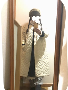 「TSUHARU by Samansa Mos2（ツハルバイサマンサモスモス）のアイテム（ノーカラーコート）」を使った、tsuo（つお）さん（レディース・154cm）の冬コーディネート