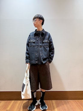 「アイテム（トートバッグ）」を使った、nickさん（メンズ・175cm）の秋コーディネート