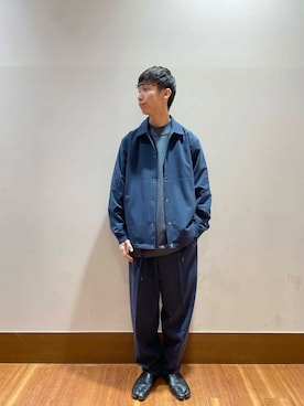 「スラックス」｜「アイテム（その他アウター）」を使った、nickさん（メンズ・175cm）の秋コーディネート