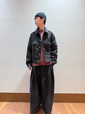 「アイテム（カバーオール）」を使った、nickさん（メンズ・175cm）の冬コーディネート