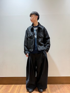 「アイテム（カバーオール）」を使った、nickさん（メンズ・175cm）の秋コーディネート