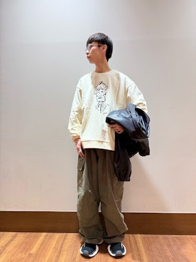 「アイテム（ライダースジャケット）」を使った、nickさん（メンズ・175cm）の秋コーディネート
