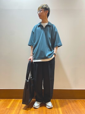 「20代後半」｜「アイテム（スラックス）」を使った、nickさん（メンズ・175cm）の夏コーディネート
