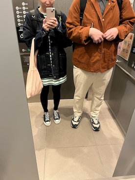 「BEAMS（ビームス）のアイテム（ブルゾン）」を使った、hicariさん（レディース・165cm）の春コーディネート
