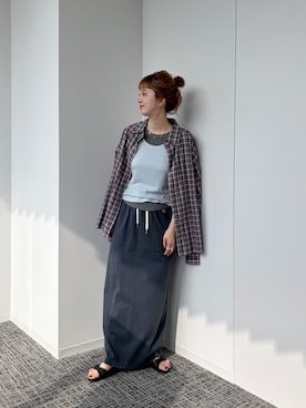 「B.C STOCK（ベーセーストック）のアイテム」を使った、Kanakoさん（レディース・163cm）の夏コーディネート