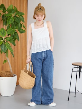 「B.C STOCK（ベーセーストック）のアイテム」を使った、Kanakoさん（レディース・163cm）の春コーディネート