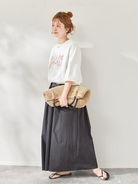 「B.C STOCK（ベーセーストック）のアイテム」を使った、Kanakoさん（レディース・163cm）の夏コーディネート