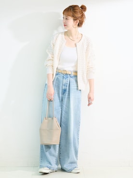 「B.C STOCK（ベーセーストック）のアイテム」を使った、Kanakoさん（レディース・163cm）の夏コーディネート