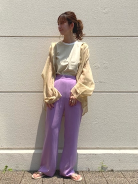 「Simplicite（サンプリシテ）のアイテム（ブルゾン）」を使った、Kanakoさん（レディース・163cm）の夏コーディネート