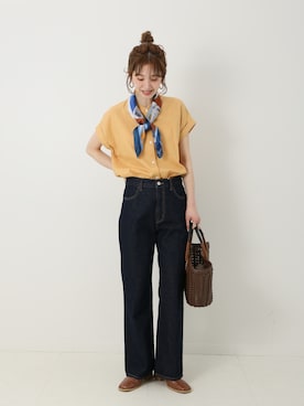 「Simplicite（サンプリシテ）のアイテム（スリッポン）」を使った、Kanakoさん（レディース・163cm）の春コーディネート