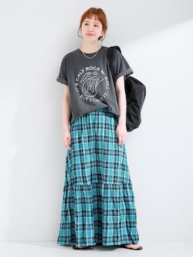 「GOOD ROCK SPEED（グッドロックスピード）のアイテム」を使った、Kanakoさん（レディース・163cm）の夏コーディネート