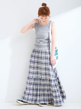 「GOOD ROCK SPEED（グッドロックスピード）のアイテム」を使った、Kanakoさん（レディース・163cm）の夏コーディネート