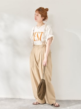 「B.C STOCK（ベーセーストック）のアイテム」を使った、Kanakoさん（レディース・163cm）の夏コーディネート