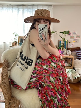 「花柄スカート」｜Kanakoさん（レディース・163cm）の春コーディネート