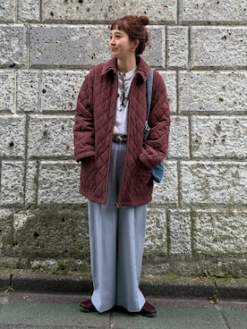 「アイテム（その他アウター）」を使った、Kanakoさん（レディース・163cm）の秋コーディネート