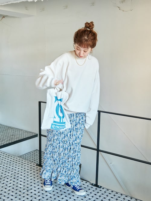 ケンゾーKENZO フラワープリント プリーツスカート シルク混 フランス製40 ファッション通販のNY.ONLINE