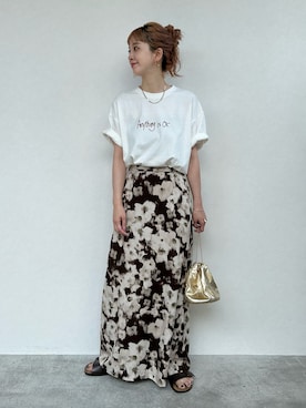 「ブラウンコーデ」｜Kanakoさん（レディース・163cm）の夏コーディネート