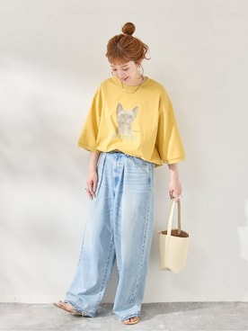 「B.C STOCK（ベーセーストック）のアイテム」を使った、Kanakoさん（レディース・163cm）の夏コーディネート