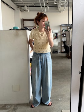 「B.C STOCK（ベーセーストック）のアイテム」を使った、Kanakoさん（レディース・163cm）の夏コーディネート