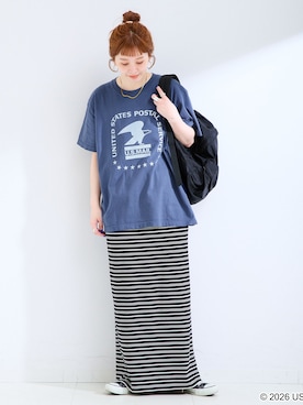 「GOOD ROCK SPEED（グッドロックスピード）のアイテム」を使った、Kanakoさん（レディース・163cm）の夏コーディネート