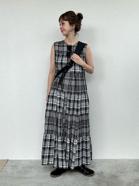「アイテム（ワンピース/ドレス）」を使った、Kanakoさん（レディース・163cm）の夏コーディネート