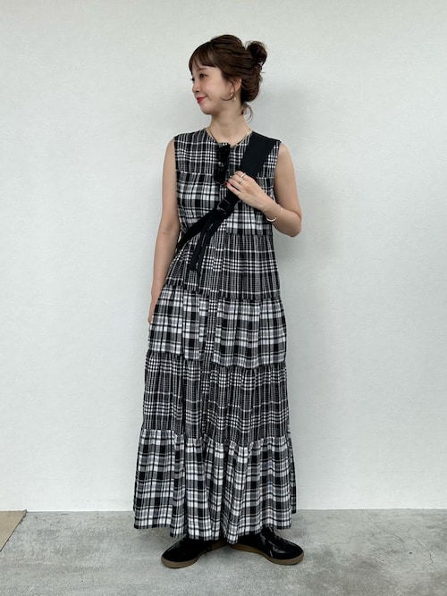 familiar チェック柄ワンピースとボアベストセット 80cm familiar チェック柄ワンピースとボアベストセット 80cm