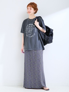 「GOOD ROCK SPEED（グッドロックスピード）のアイテム」を使った、Kanakoさん（レディース・163cm）の夏コーディネート