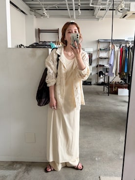 「B.C STOCK（ベーセーストック）のアイテム」を使った、Kanakoさん（レディース・163cm）の夏コーディネート