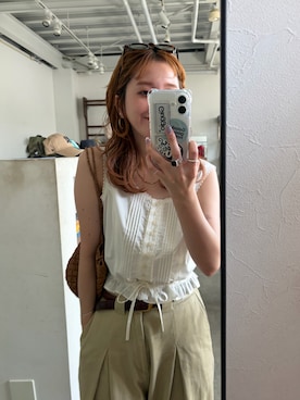 「B.C STOCK（ベーセーストック）のアイテム」を使った、Kanakoさん（レディース・163cm）の夏コーディネート