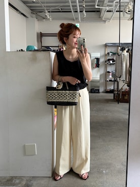 「B.C STOCK（ベーセーストック）のアイテム」を使った、Kanakoさん（レディース・163cm）の夏コーディネート