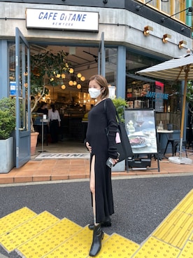 「LEANN（リーン）のアイテム」を使った、岩田麻央さん（レディース・164cm）の秋コーディネート