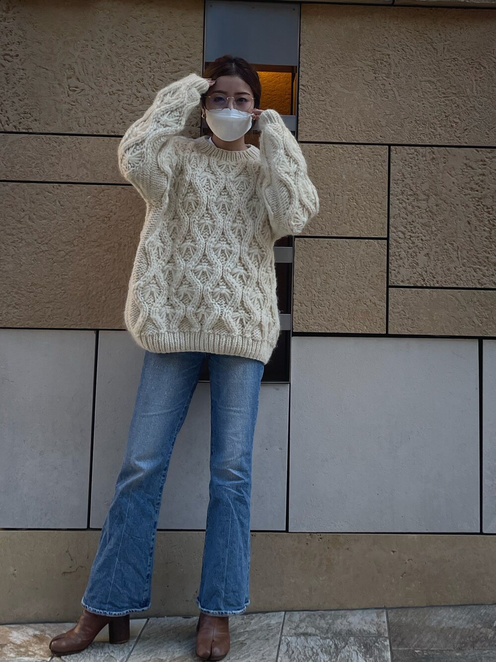 ＭIRSTORES/ミストアズ FLOWERS SWEATER/フラワーセーター Aresense（アーセンス）の「MIRSTORES/ミストアズ FLOWERS