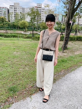 「TORY BURCH（トリーバーチ）のアイテム」を使った、Daisyさん（レディース・163cm）の秋コーディネート