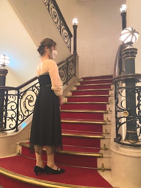 「結婚式ヘア」｜ゆかさん（レディース・154cm）の秋コーディネート