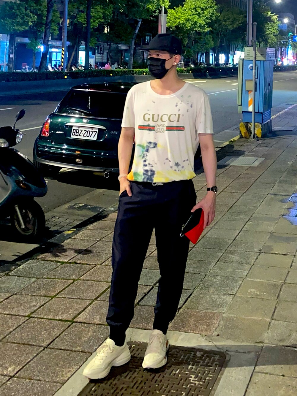 GUCCI（グッチ）の「Gucci - タイダイ柄 ロゴプリント Tシャツ - men 
