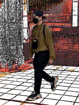 「Dior（ディオール）のアイテム（帽子）」を使った、Curtis Wengさん（メンズ・175cm）の夏コーディネート