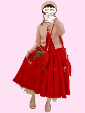 「アイテム（ジャンパースカート）」を使った、駒子さん（レディース・163cm）の秋コーディネート