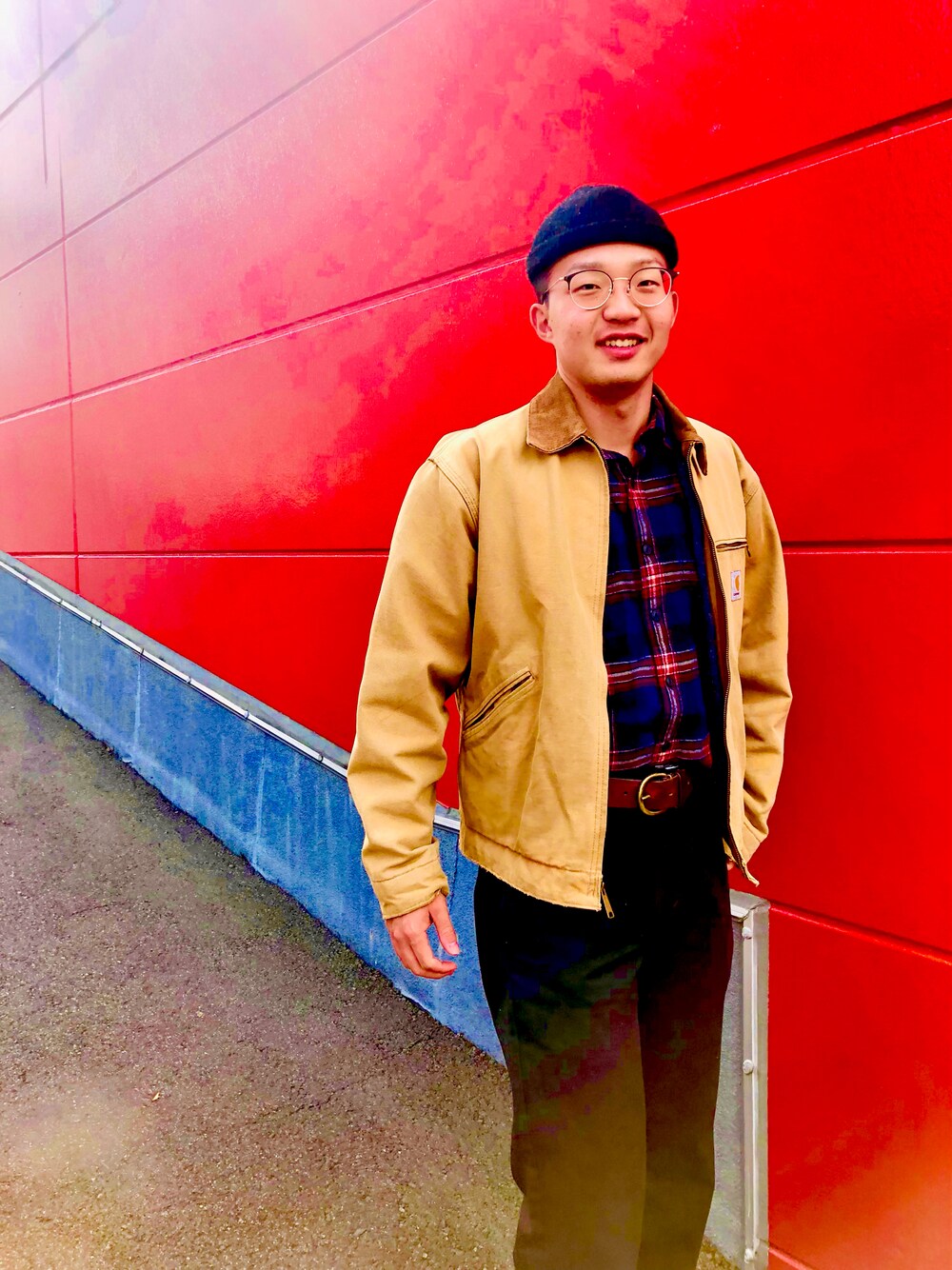 「秋冬コーデ、大人コーデ、いいね、save、フォローお願いします🤑」｜「Dickiesの【Dickies】 874 THE ORIGINAL WORK PANT ツイルワークパンツ/レングス30インチ（その他パンツ、ブルー系）」を使った、和くんさん（メンズ・176cm）の秋コーディネートの1枚目の写真