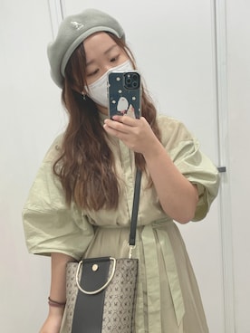 「moussy」｜「アイテム（ハンチング/ベレー帽）」を使った、Angel Laさん（レディース・158cm）の秋コーディネート